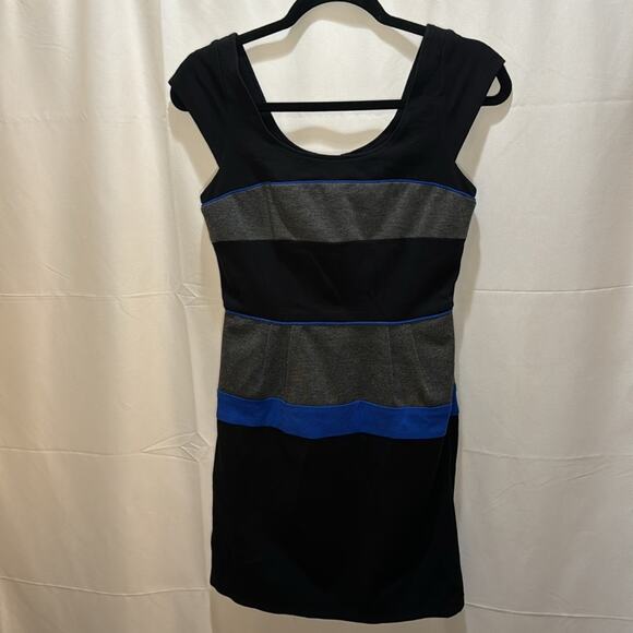 BCBGMaxArzia Colorblock Cap Sleeve Bodycon Dress Size 6 - Picture 2 of 6
